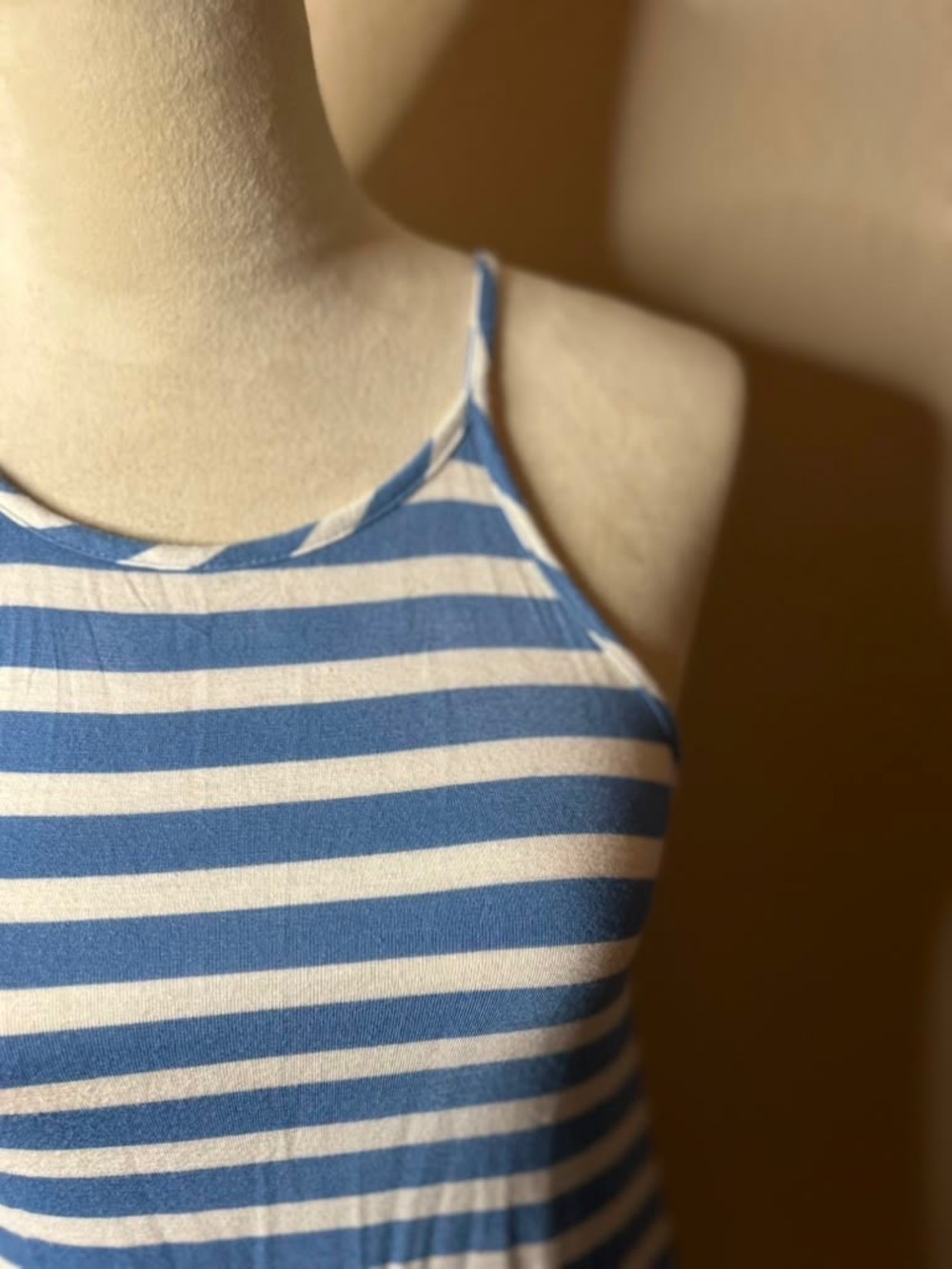 Blue and White Striped Sundress Size Small - Picture 7 of 12